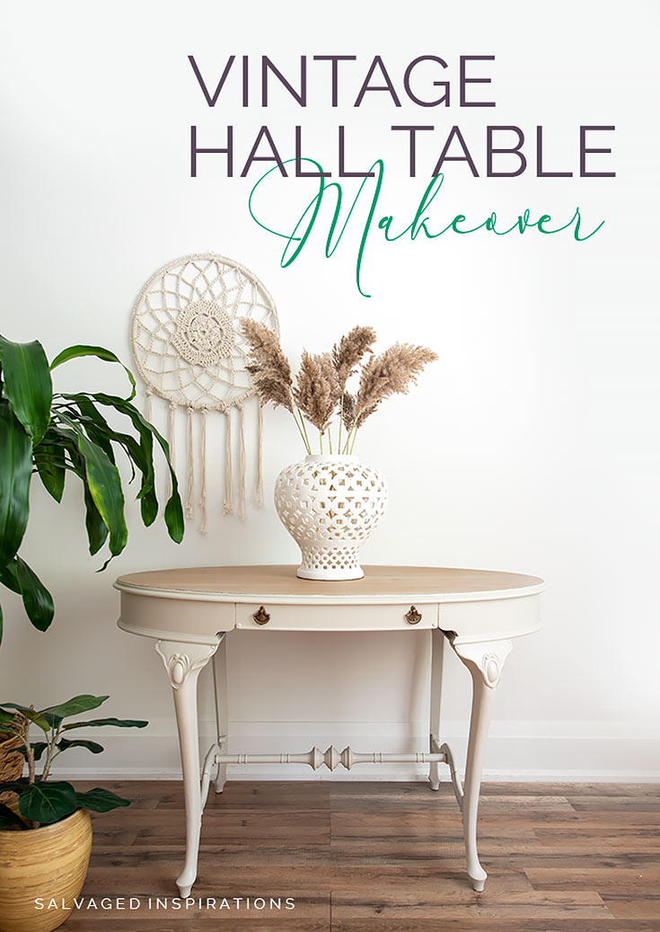 Vintage Hall Table Makeover TXT