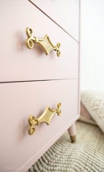 Close Up of Painted Dresser Hardware
