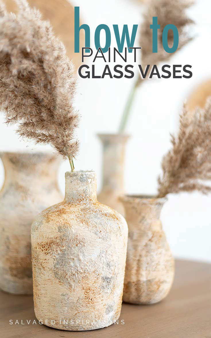 How To Paint Glass Vases - Salvaged Inspirations