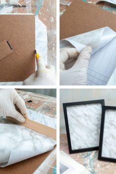 Marble Contact Paper in Frame