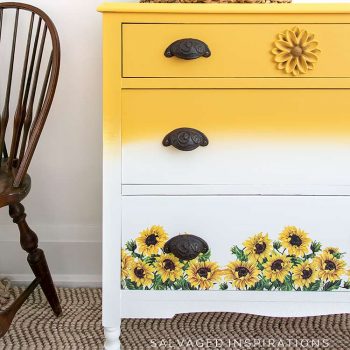 Painted Sunflower Transfer Dresser IG