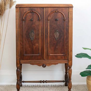 Wood Vintage Cabinet Refreshed w Hemp Oil IG