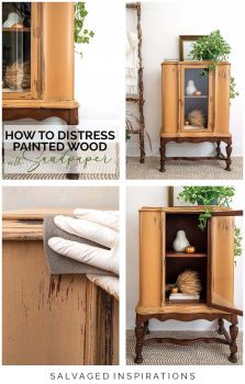 Distressing Painted Furniture with Sandpaper
