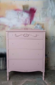 Dresser Painted in Two Coats of Tea Rose