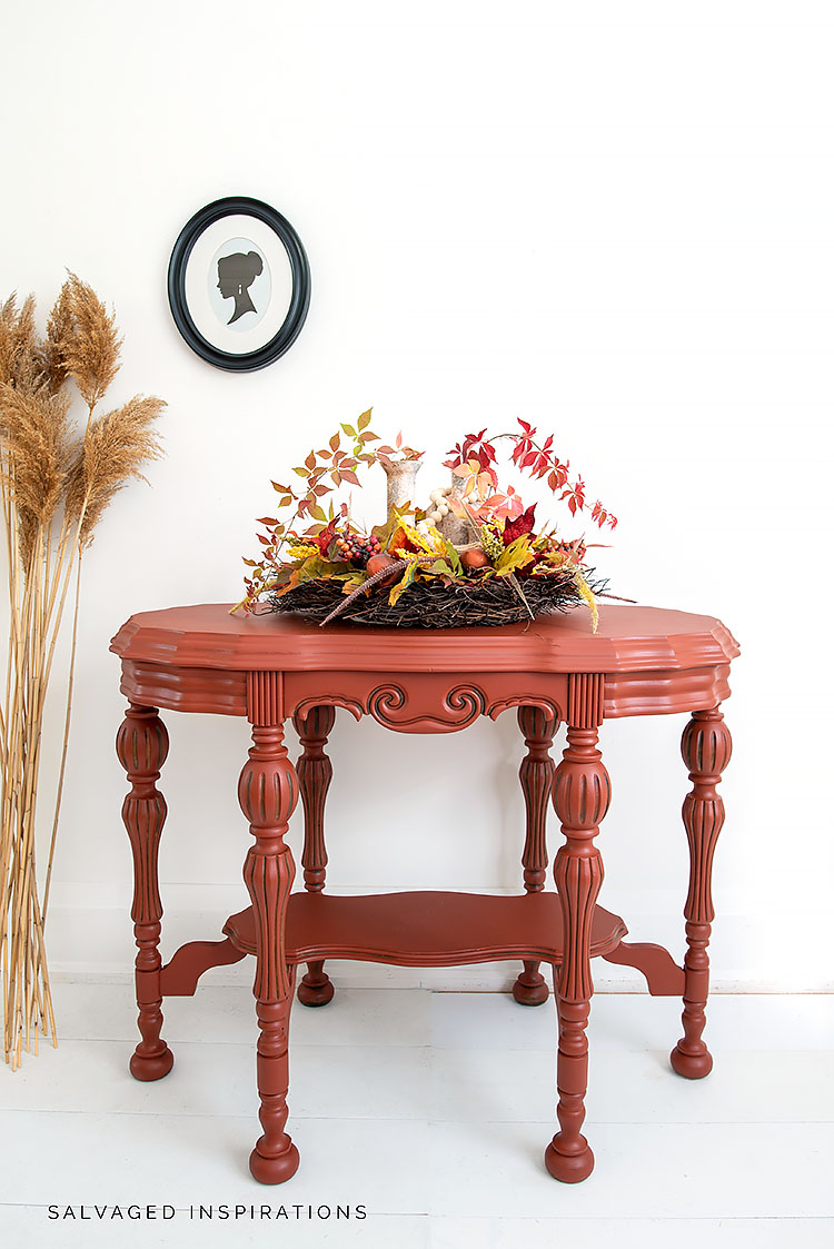 Fall Merlot Painted Vintage Table
