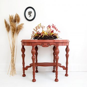 Merlot Painted Vintage Table Salvaged Inspirations IG