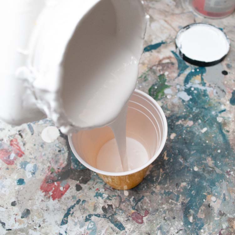 White Paint in Cup