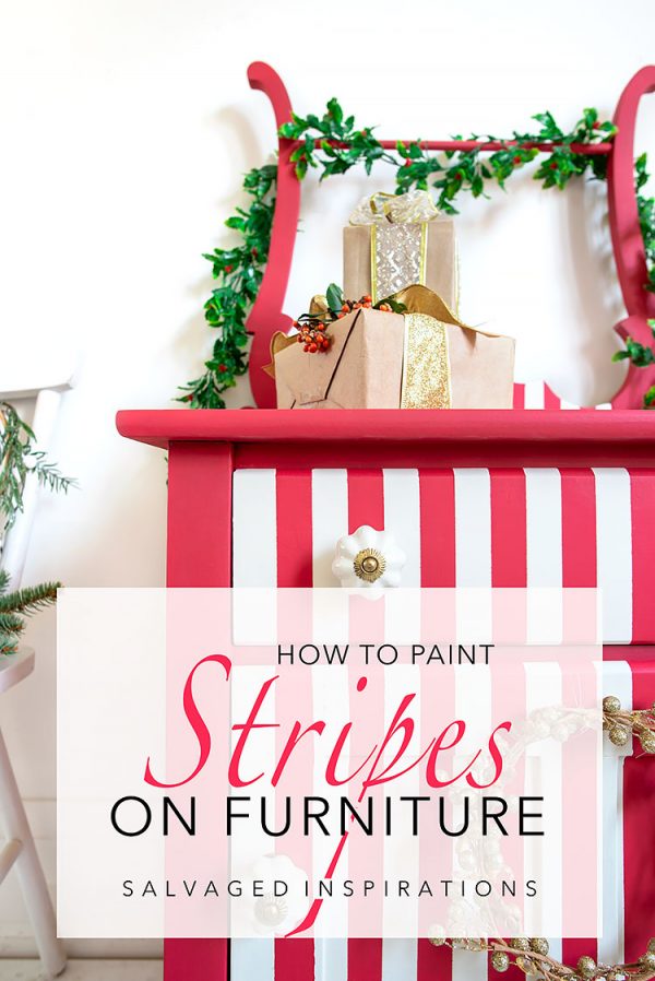 How To Paint Stripes on Furniture Salvaged Inspirations
