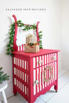 Side View Of Christmas Washstand