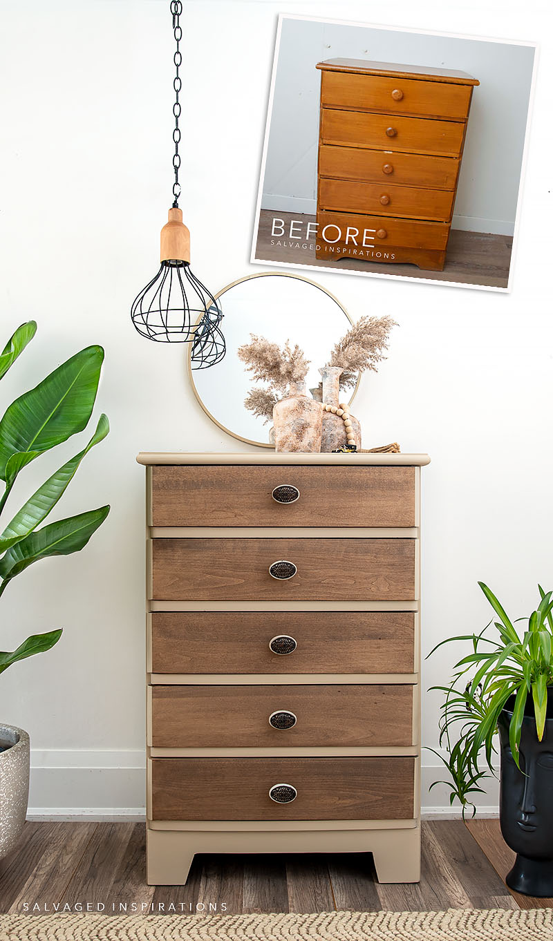 $15 Thrift Store Dresser Makeover Before and After