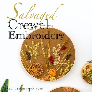 Salvaged Crewel Embroidery IG TXT