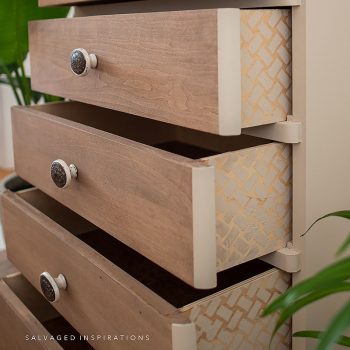 Stenciled Drawers On Side