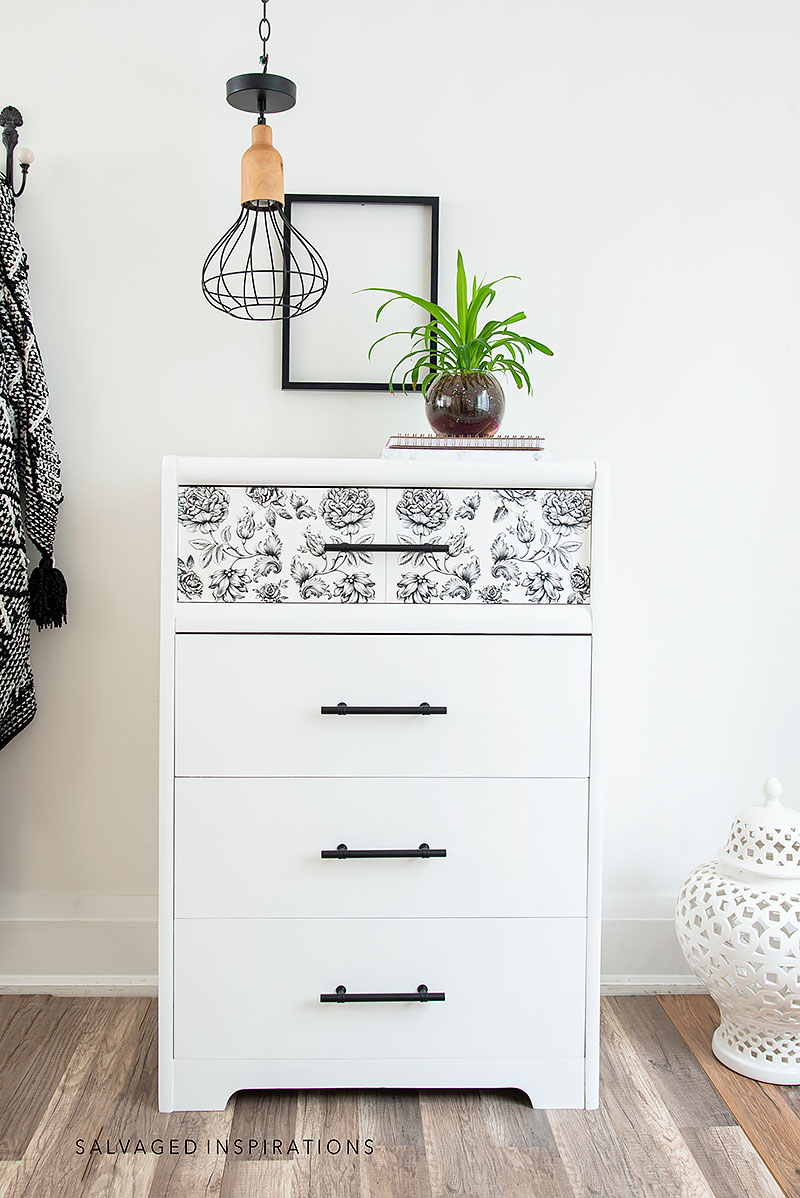 Black And White Floral Dresser