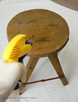 Cleaning Stool With White Lightning