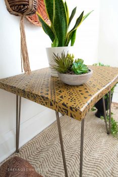 MudCloth Stenciled Table