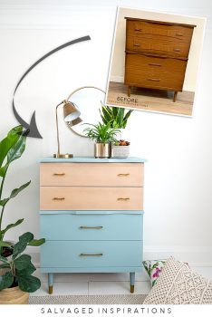 Serenity and Natural Stained Dresser Before and After