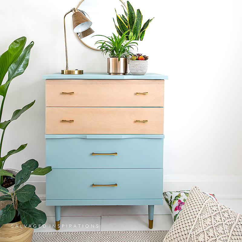 Serenity and Natural Stained Dresser Makeover IG
