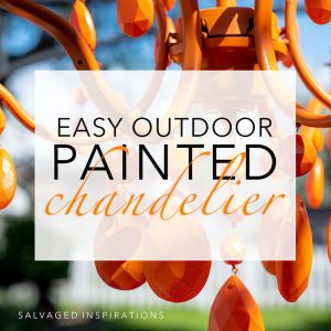 EASY Outdoor Painted Chandelier