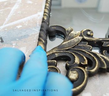 Applying Gold Guilding Wax To Woodubend Mirror Frame