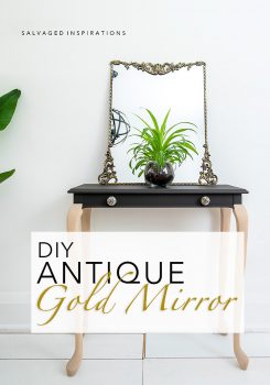 DIY Antique Gold Mirror w Woodubend PIN