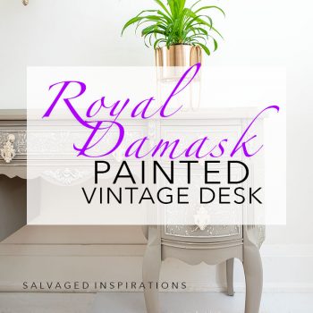 Royal Damask Painted Vintage Desk txt