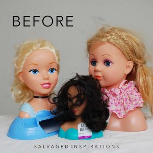 DIY Doll Head Planters - Salvaged Inspirations