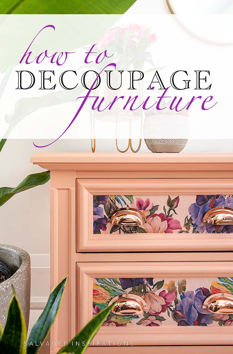 Decoupaged Nightstand Drawers How To