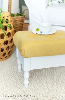 Tufted Foot Stool Makeover