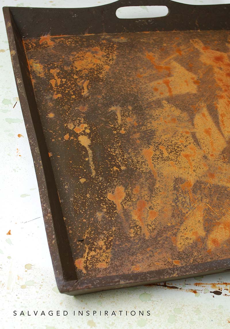 Rusted Faux Iron Patina Tray
