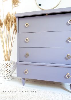 Side View of Mauve Painted Dresser