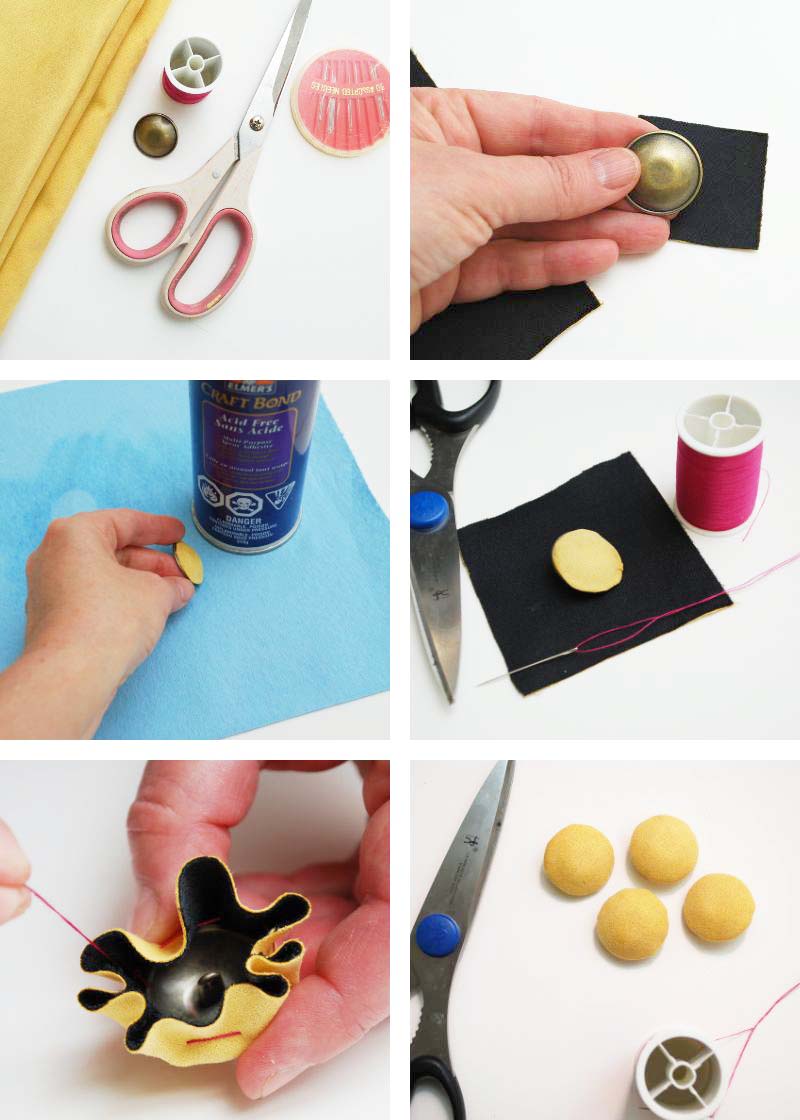 Step By Step - Covering A Button w Fabric