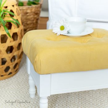 Tufted Foot Stool Makeover IG