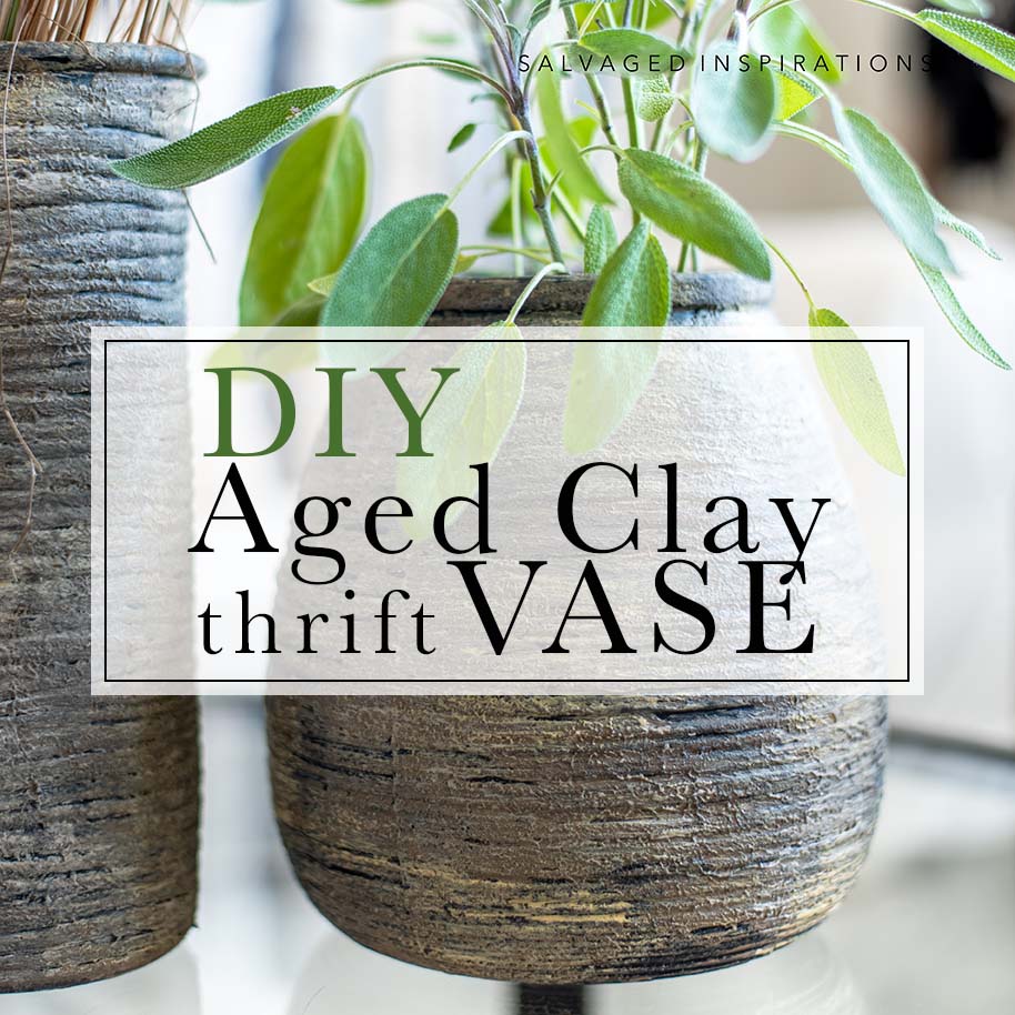 DIY Aged Clay Thrift Vase txt