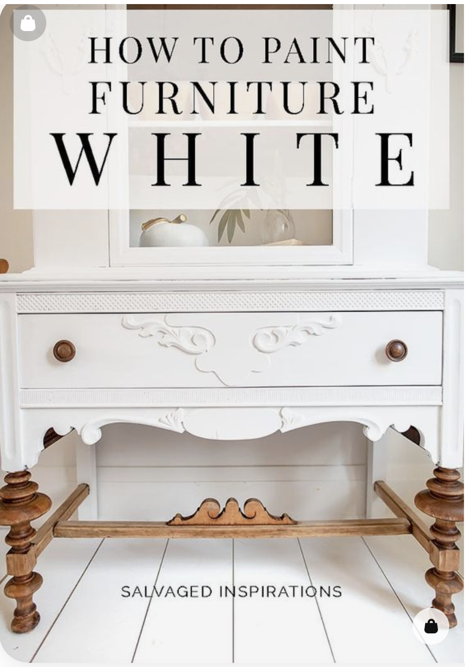 How To Paint Furniture White - Salvaged Inspirations