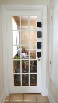 Black Paint Swatches on French Door