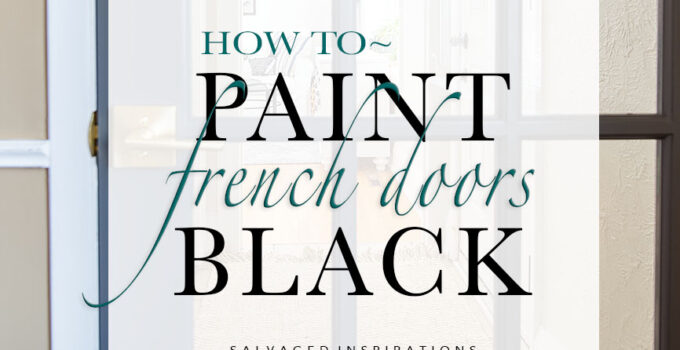 Painting French Doors Black | Entryway Makeover