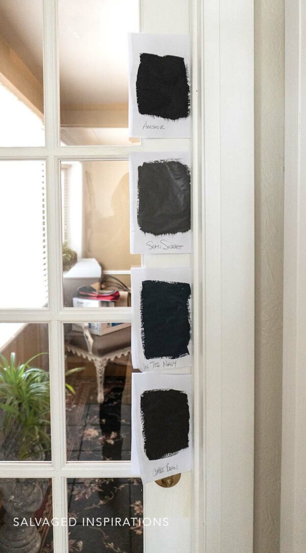 Painting French Doors Black Entryway Makeover Salvaged Inspirations