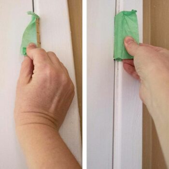 Taping Off French Door Hardware