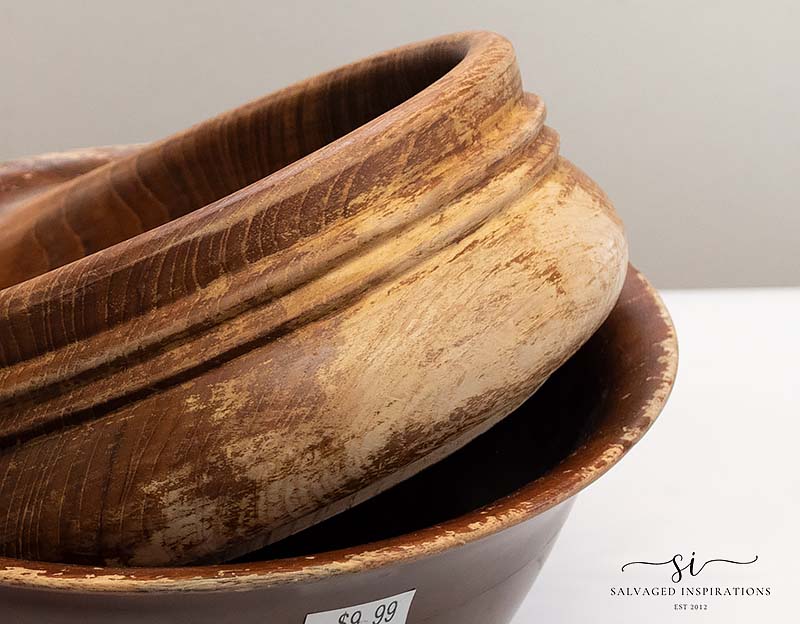 Cose Up of Ruined Finish On Wood Bowls
