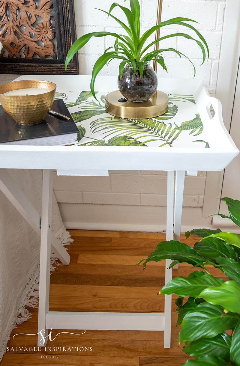 Painted TV Tray Table turned Side Table