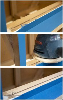 Sanding Paint off Drawer Guides