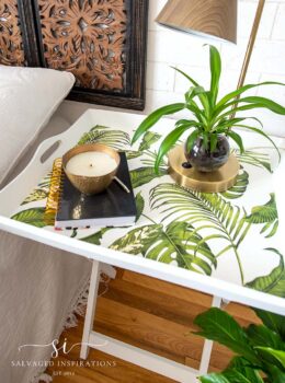 Tropical Paradise Painted TV Side Table