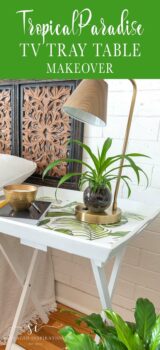 Tropical Paradise TV Tray Table Makeover PIN