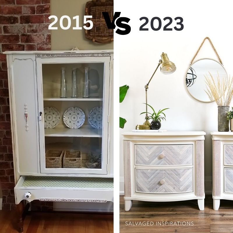 2013 vs 2023 STaging and Styling Painted Furniture Background