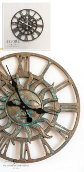 Before And After Copper Patina Clock