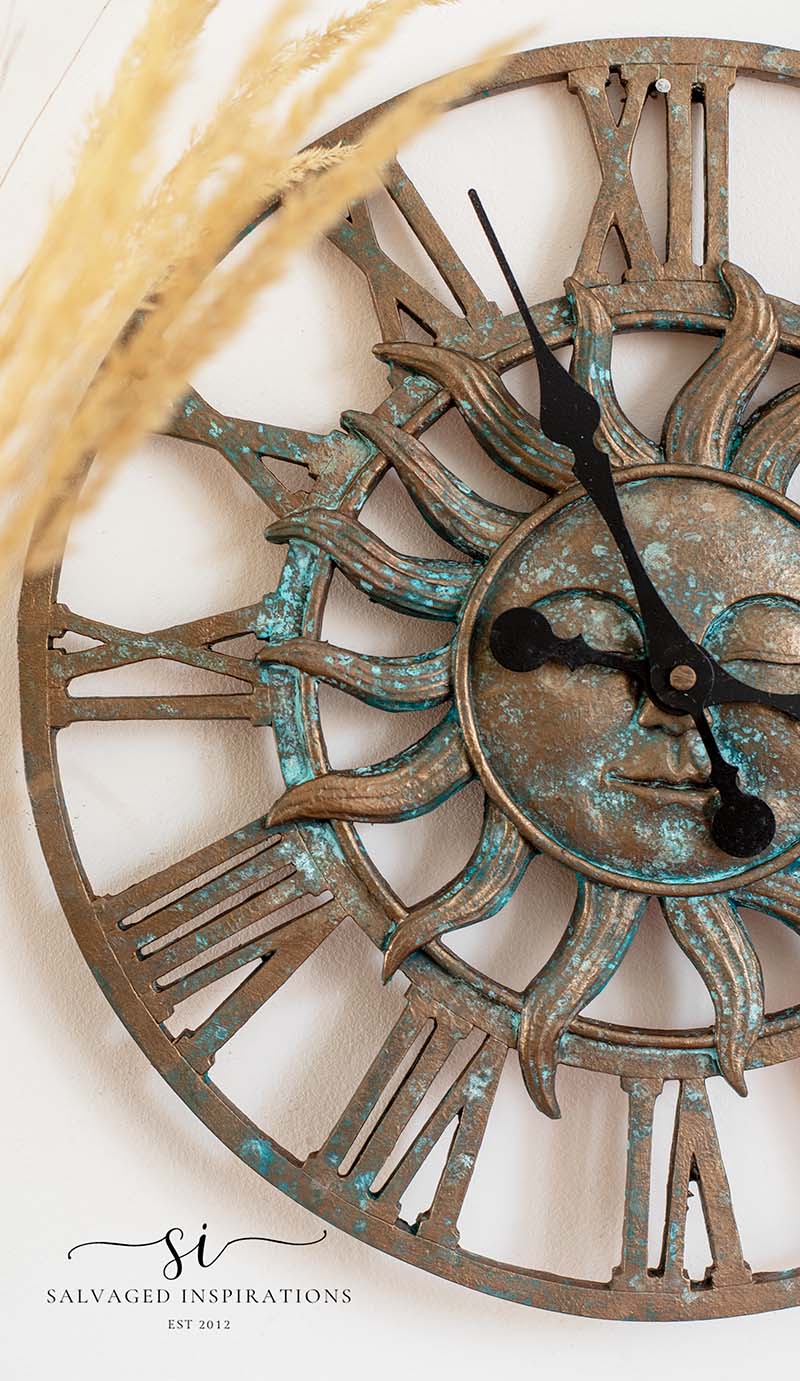 DIY Copper Patina Outdoor Clock