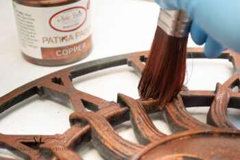 Painting Patina Copper on Clock