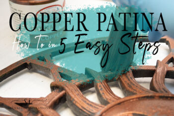 Painting Patina Copper on Clock in 5 Easy Steps
