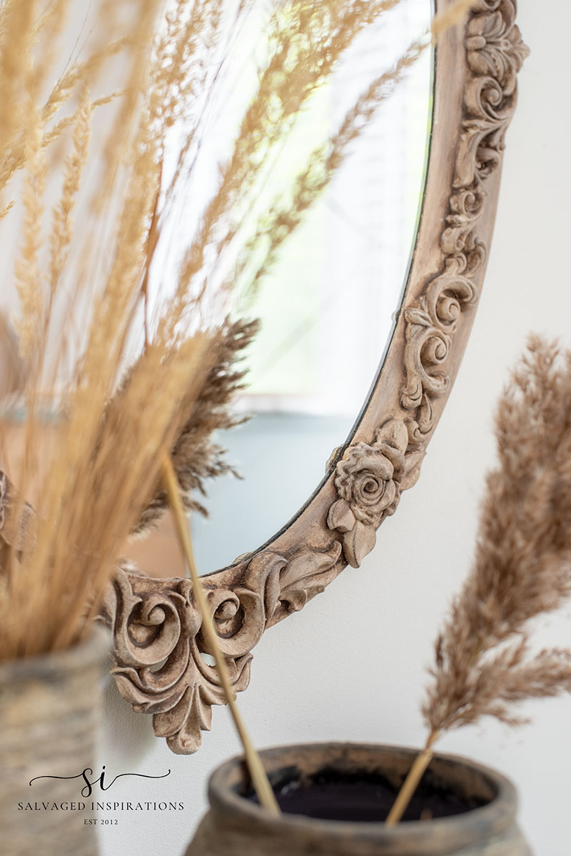 Oval Painted Woodubend Mirror