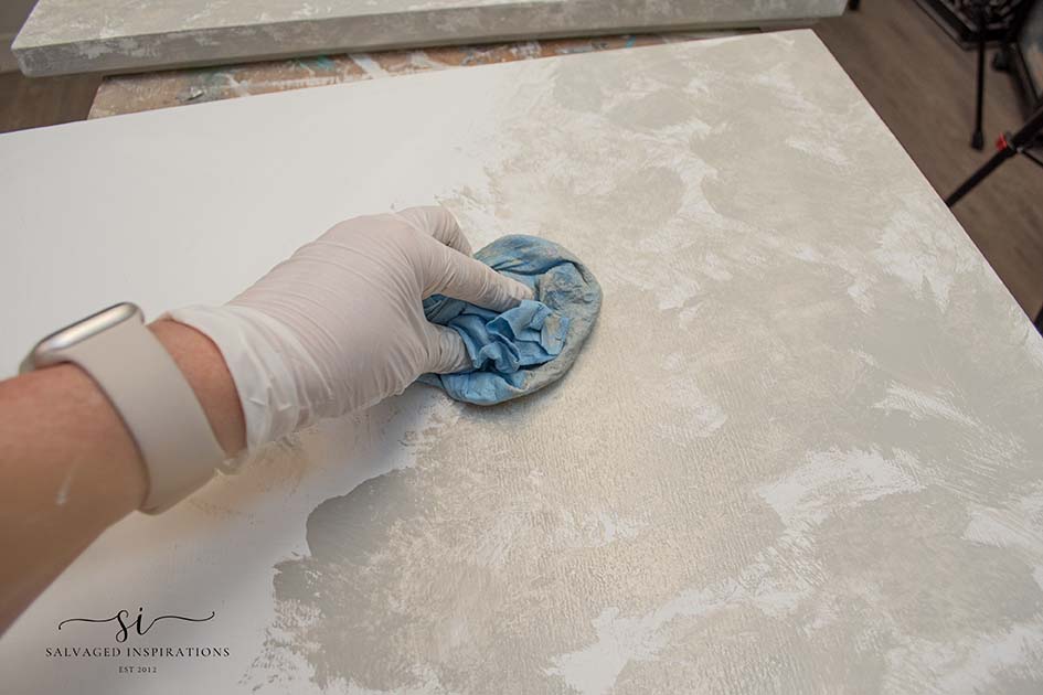 Painting Faux Stone Tabletop